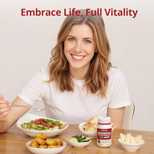 Miniatura 2 de Frishantic 500mg Berberine with Ceylon Cinnamon, Berberine Supplement for Blood Sugar Support, Metabolism*, Gluten-Free, Non-GMO & Vegan, 60 Capsules