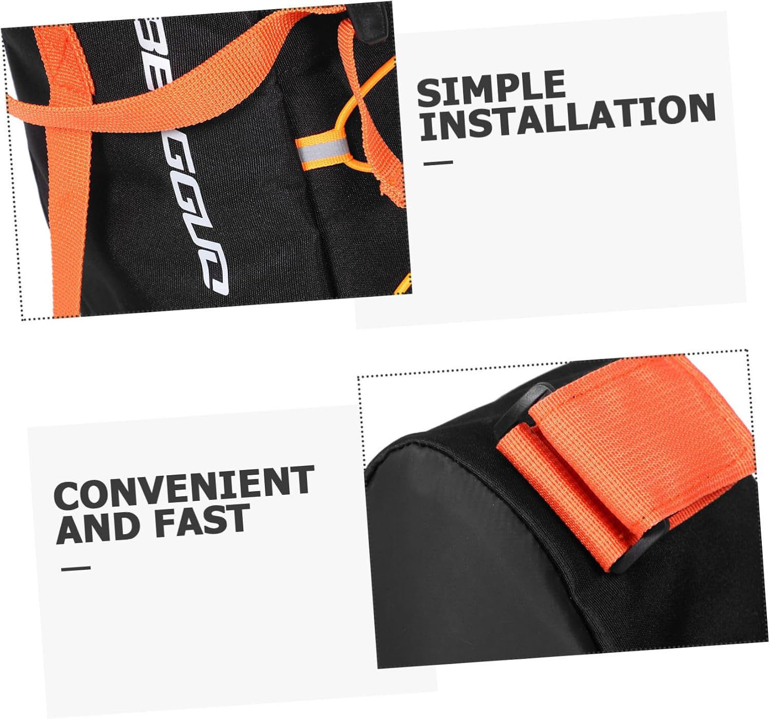 YARNOW Bike Seat Pack Cycling Saddle Bag Multifunctional Storage for Tools Bicycle Rear Seat Bag Black Orange