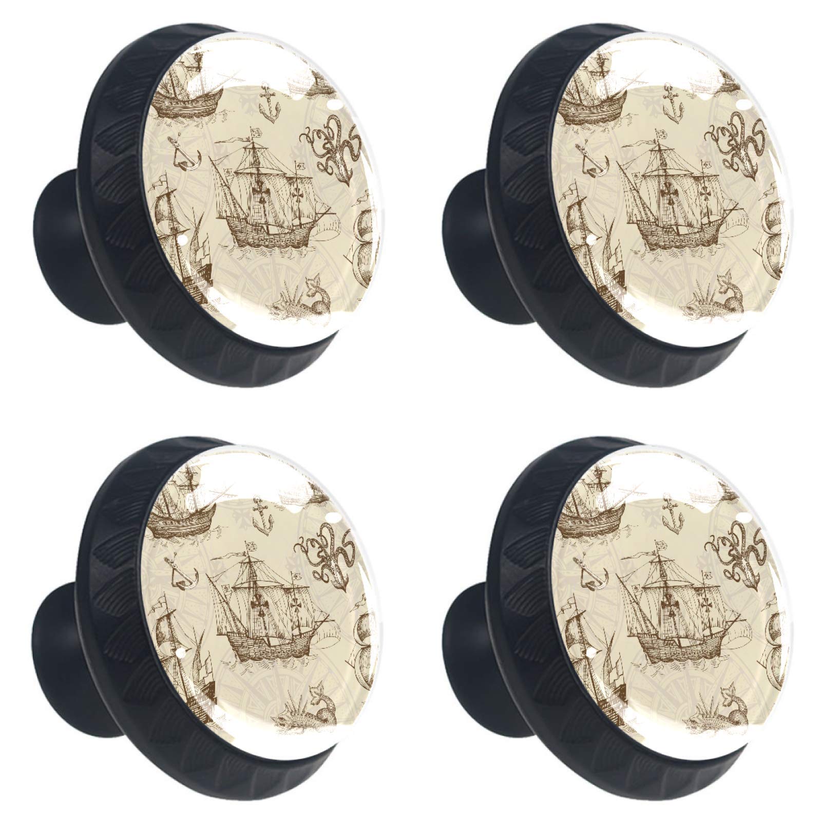 Boutons en verre vintage : quincaillerie haut de gamme meuble 30mm
