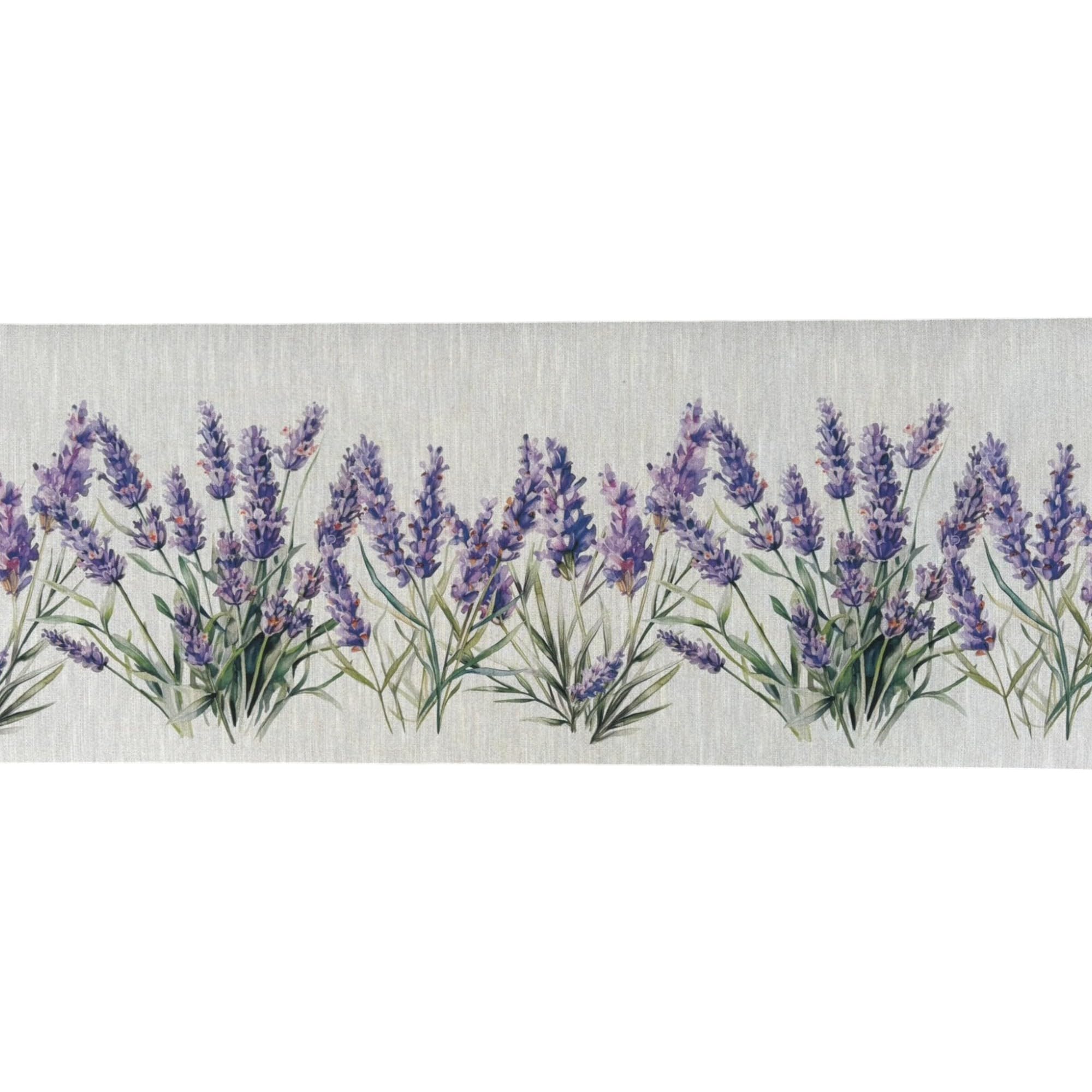 Tappeto Cucina Riciclato Eco Lavanda Fiori Provenzale Viola RecycledChef Antiscivolo Lavabile (cm_50_x_390)