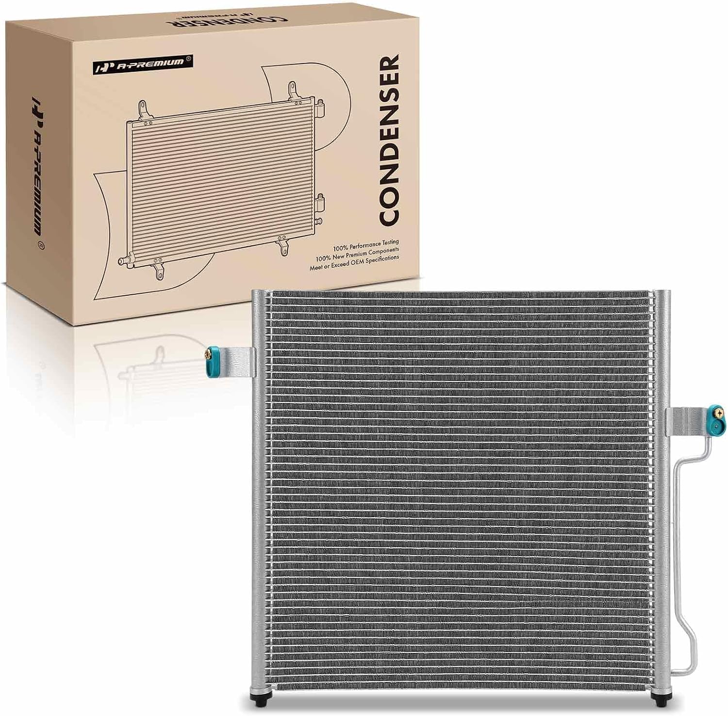 A-Premium Air Conditioning A/C Condenser Compatible with Ford Explorer 2006-2010, Explorer Sport Trac 2007-2010 & Lincoln Aviator 2003-2005 & Mercury Mountaineer 2006-2010