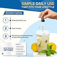 Vista 5 de Glicinato de magnesio liposomal, citrato de magnesio, vitamina D3, gotas líquidas de vitamina B12, ultra potente, sabor a frambuesa, fabricado