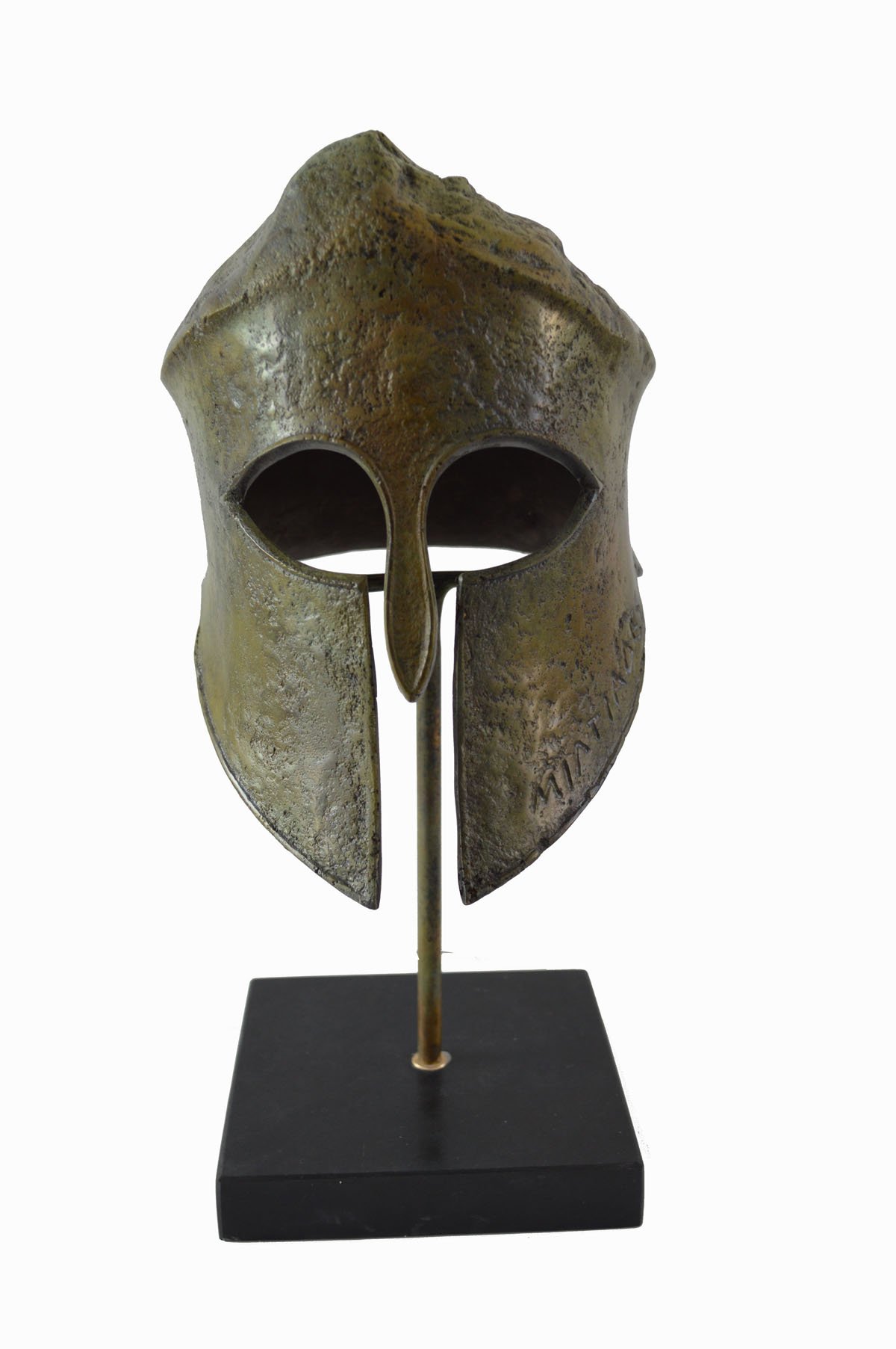 Talos Artifacts Miltiades Helmet Bronze Marble Based from Battle of Marathon