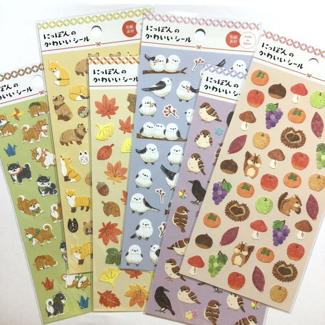 Amazon.co.jp: セリア キャンドゥ シール にっぽんのかわいいシール 和