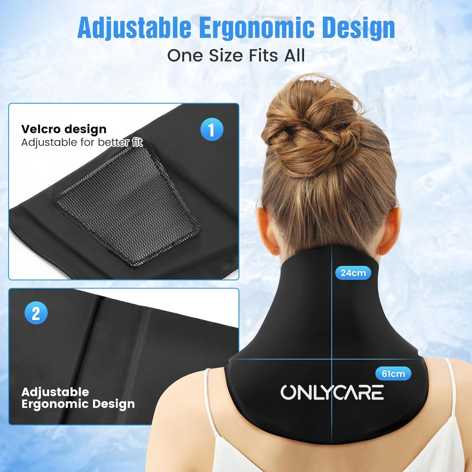 ONLYCARE Paquete de hielo para el cuello, alivio del dolor