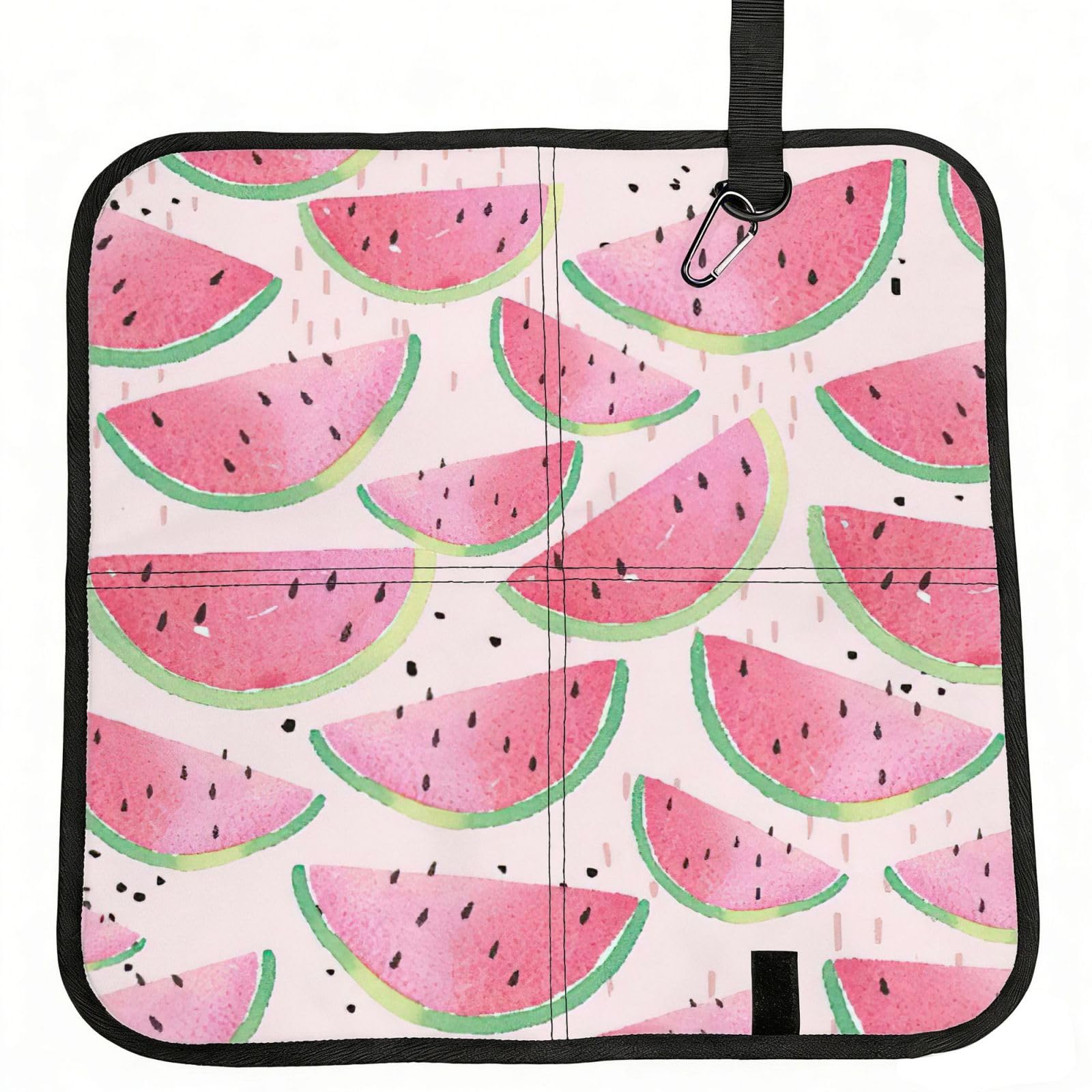 KAPPTYY Watermelon fresh fruit Printed Bleacher Seat Cushion PE Foam Filling, Foldable Sitting Pad for Concert Stadium Events
