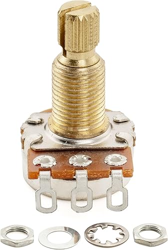 Miniatura 12 de Musiclily Macetas de guitarra B25K con rosca de latón profesional, potenciómetros cónicos lineales para guitarra eléctrica o bajo (juego de 2)