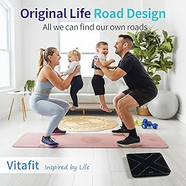 Vitafit Digital Bathroom Scale for Body Weight, Weight Scale Professional Factory Since 2001, White LED and Step-On, 3*AAA Batteries Included, 400lb/182kg, Black