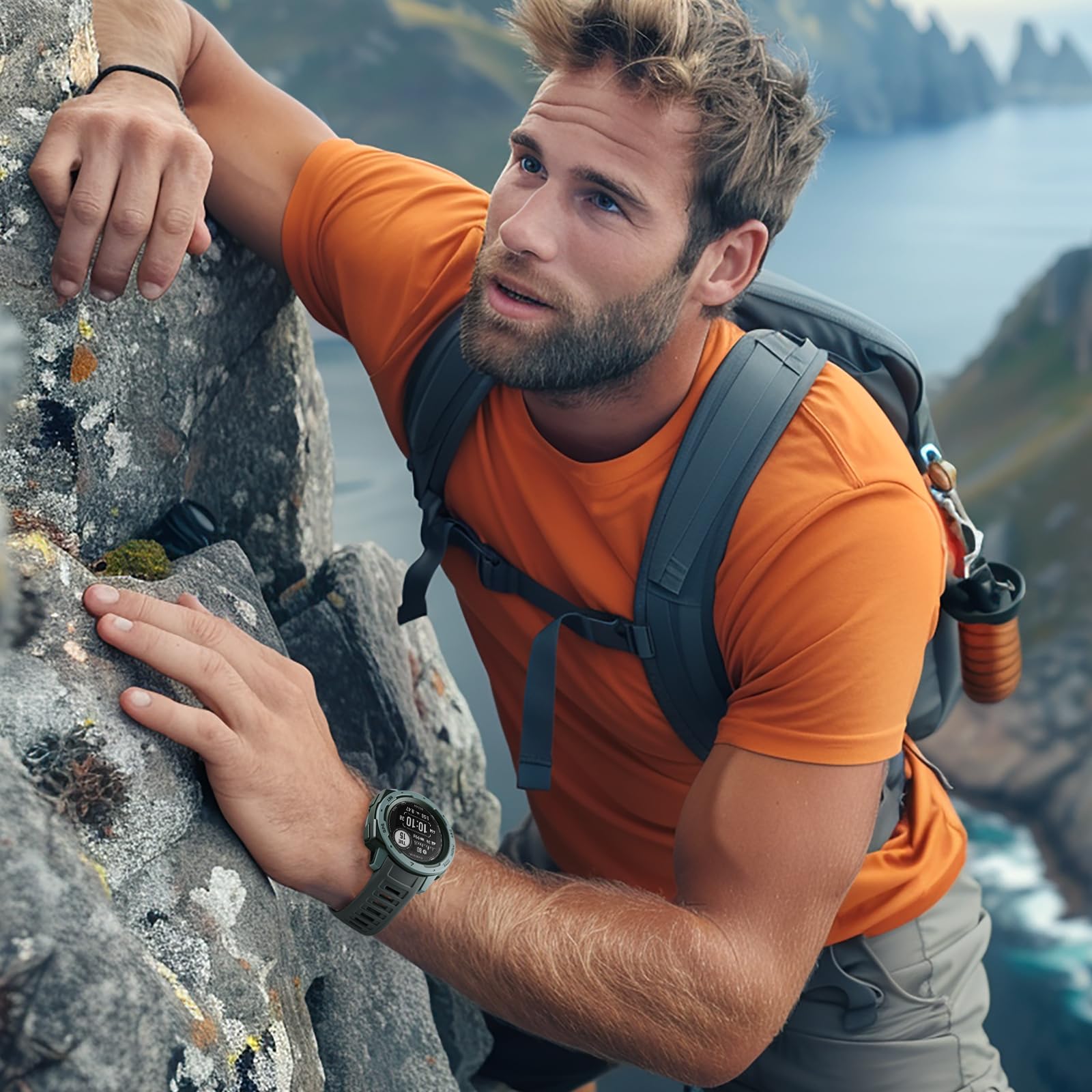 GEAK Compatible con Garmin Instinct Band/Instinct 2, correa de repuesto deportiva de silicona suave de 22 mm, compatible con Garmin Instinct 2/Instinct Esports/Solar/Tide/Tactical GPS Smartwatch