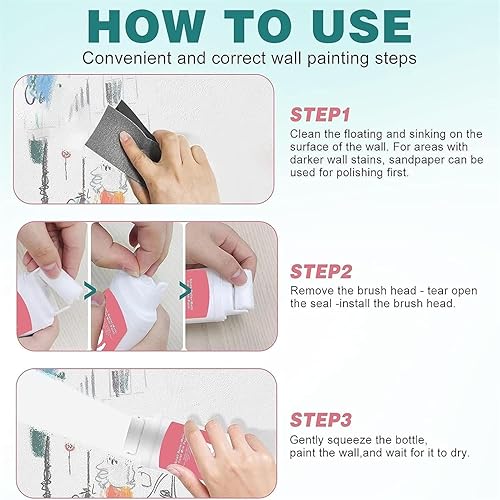 Miniatura 4 de Pintura de acabado de gran pared, pintura de rodillo de spackle para ama de llaves, pasta de reparación de gran pared, kit de reparación de pared de
