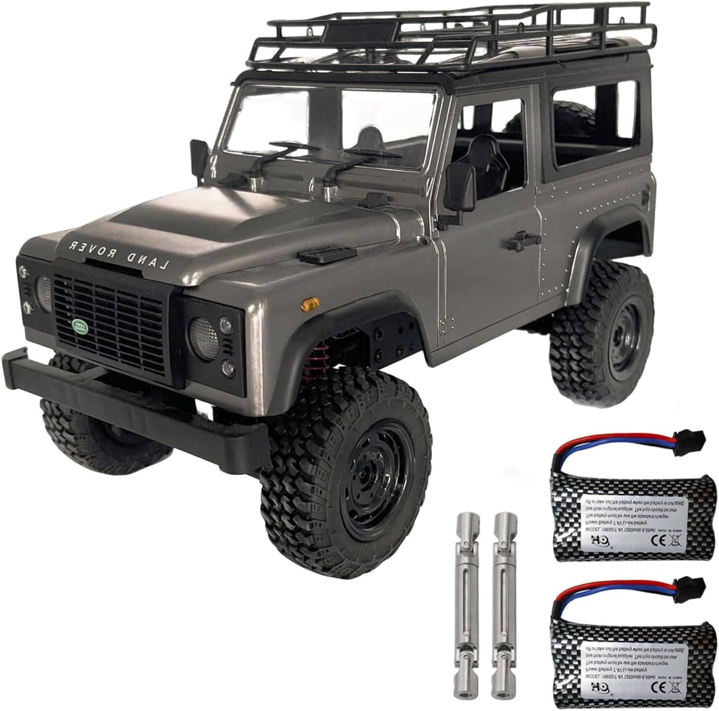 YUCT 1/12 Scale MN99s RC Rock Crawler - 2.4Ghz 4WD Off-Road Jeep with Two 1200mAh Batteries & Metal Drive Shaft, All Terrain RC Crawler