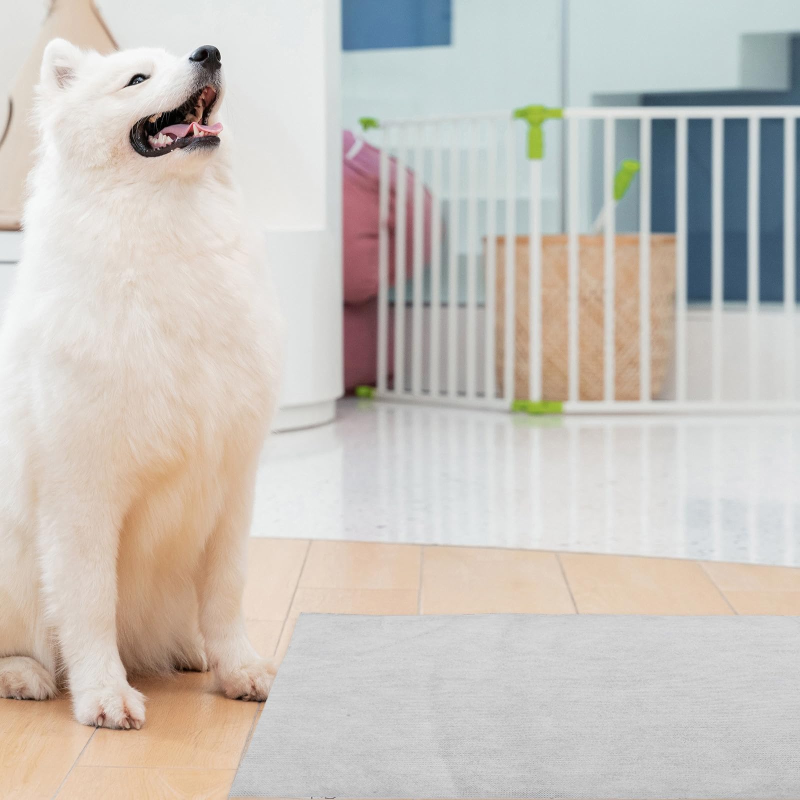 100 Stück Weiße Haustier Urinierunterlage für Hunde und Kaninchen | Vlies, Schnell Saugend und Auslaufsicher, Reise und Autoeinsatz