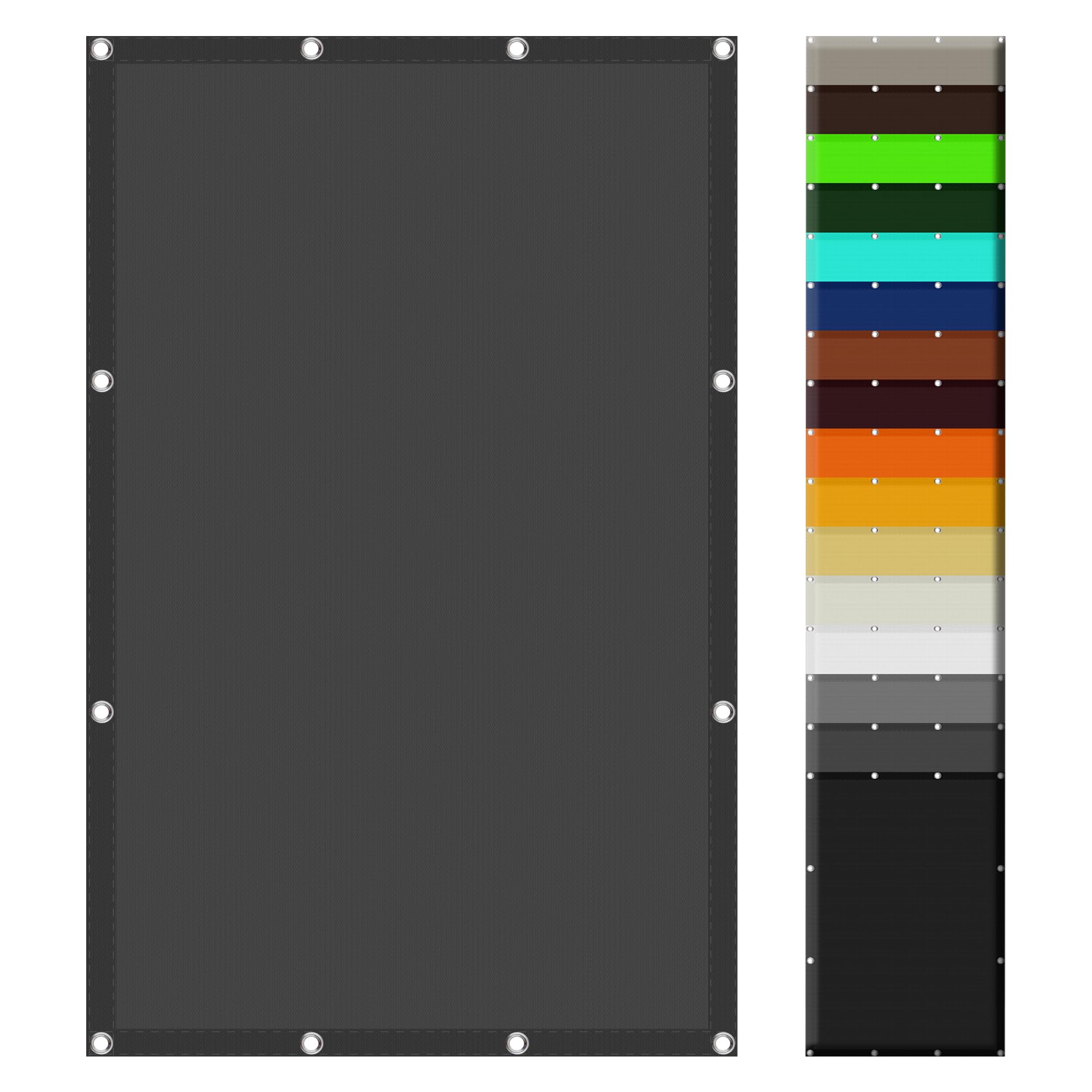 Voile d'ombrage pour terrasse et balcon 3.3 x 3.6 m avec kit de fixation complet