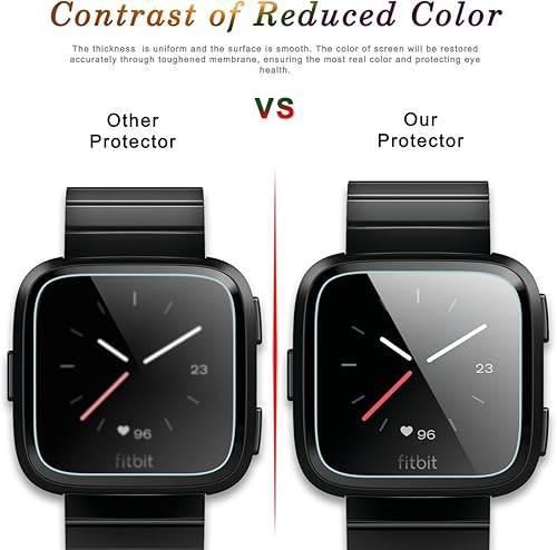 Miniatura 4 de Paquete de 4 protectores de pantalla de vidrio templado para Fitbit Versa Lite EditionFitbit Versa para reloj inteligente Fitbit Versa no apto para