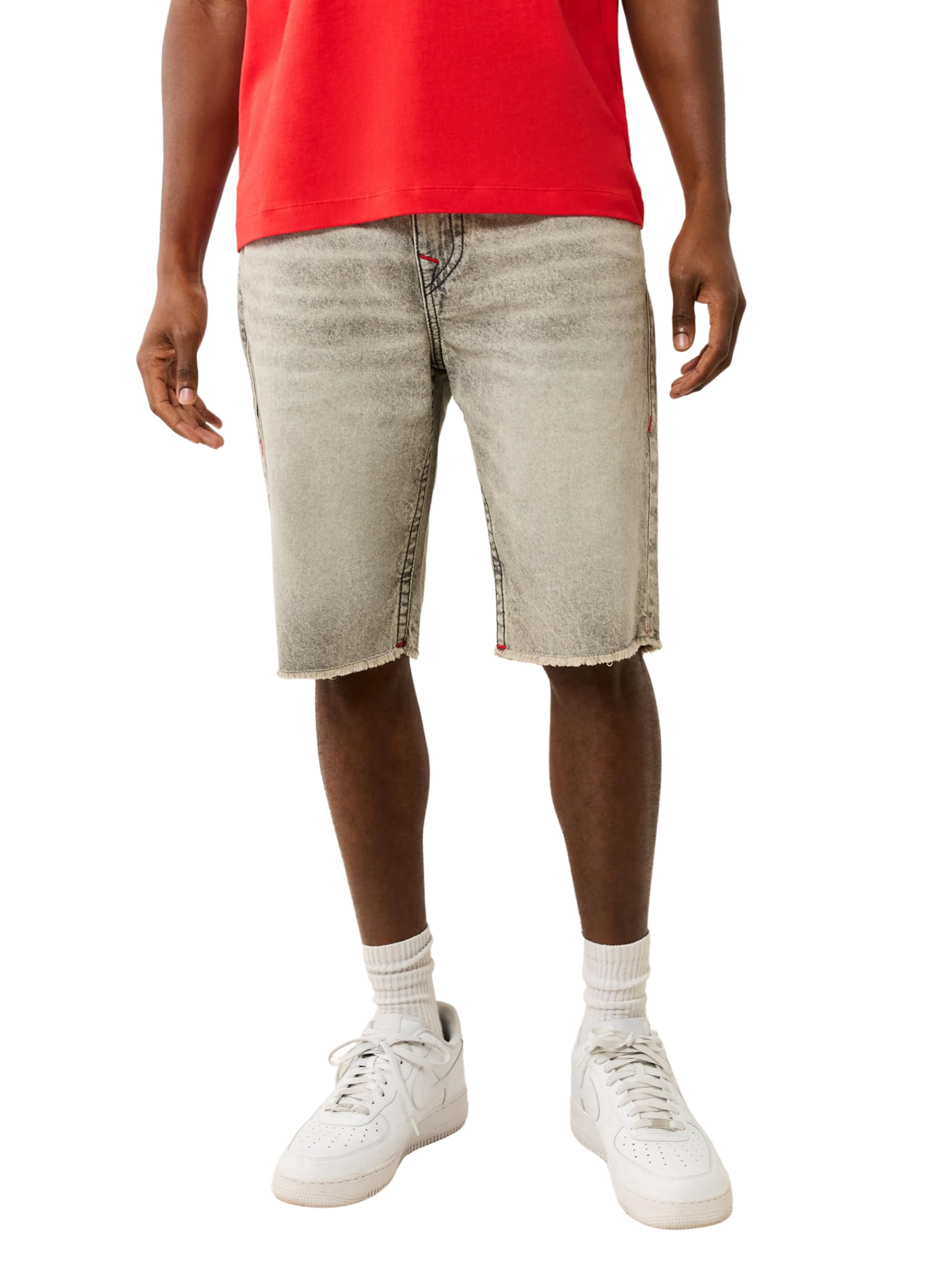 True Religion Men's Ricky SN Flap Short Fray Hem | Denim Shorts