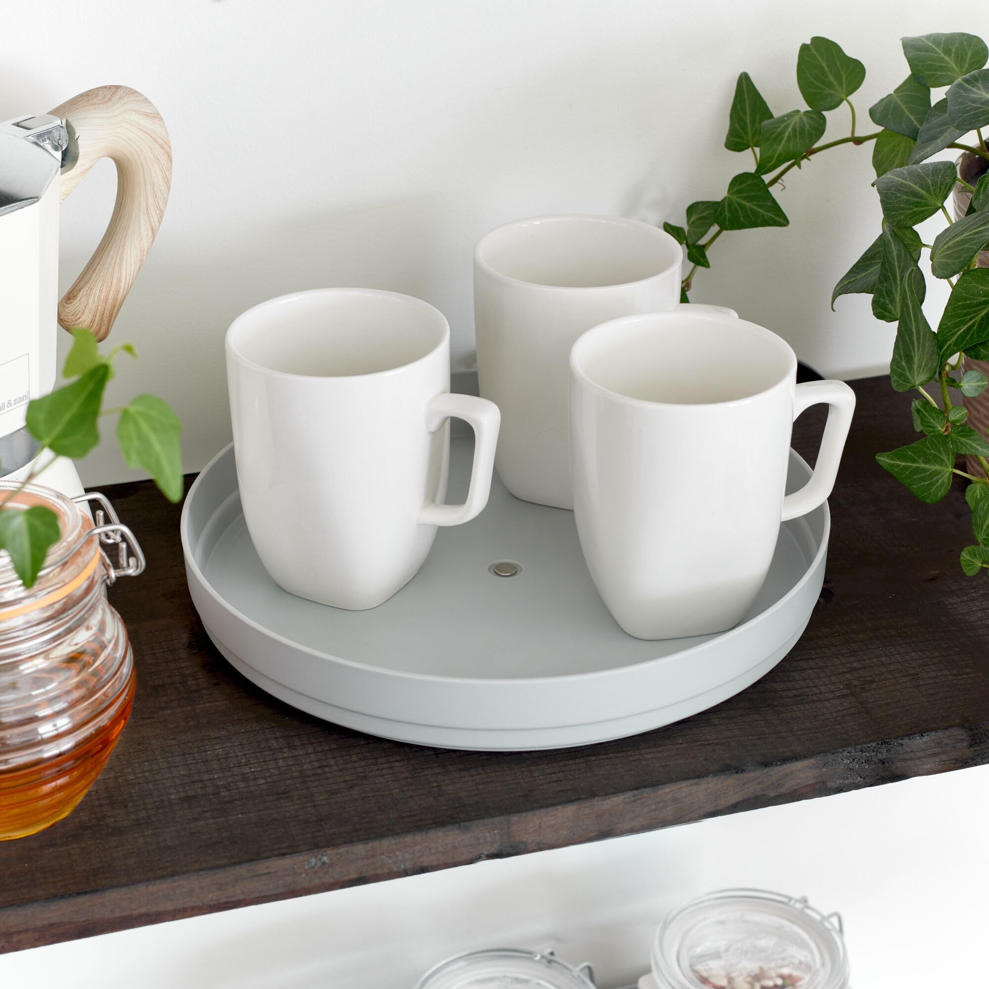 Gray Lazy Susan Turntable - Kitchen Organizer -3