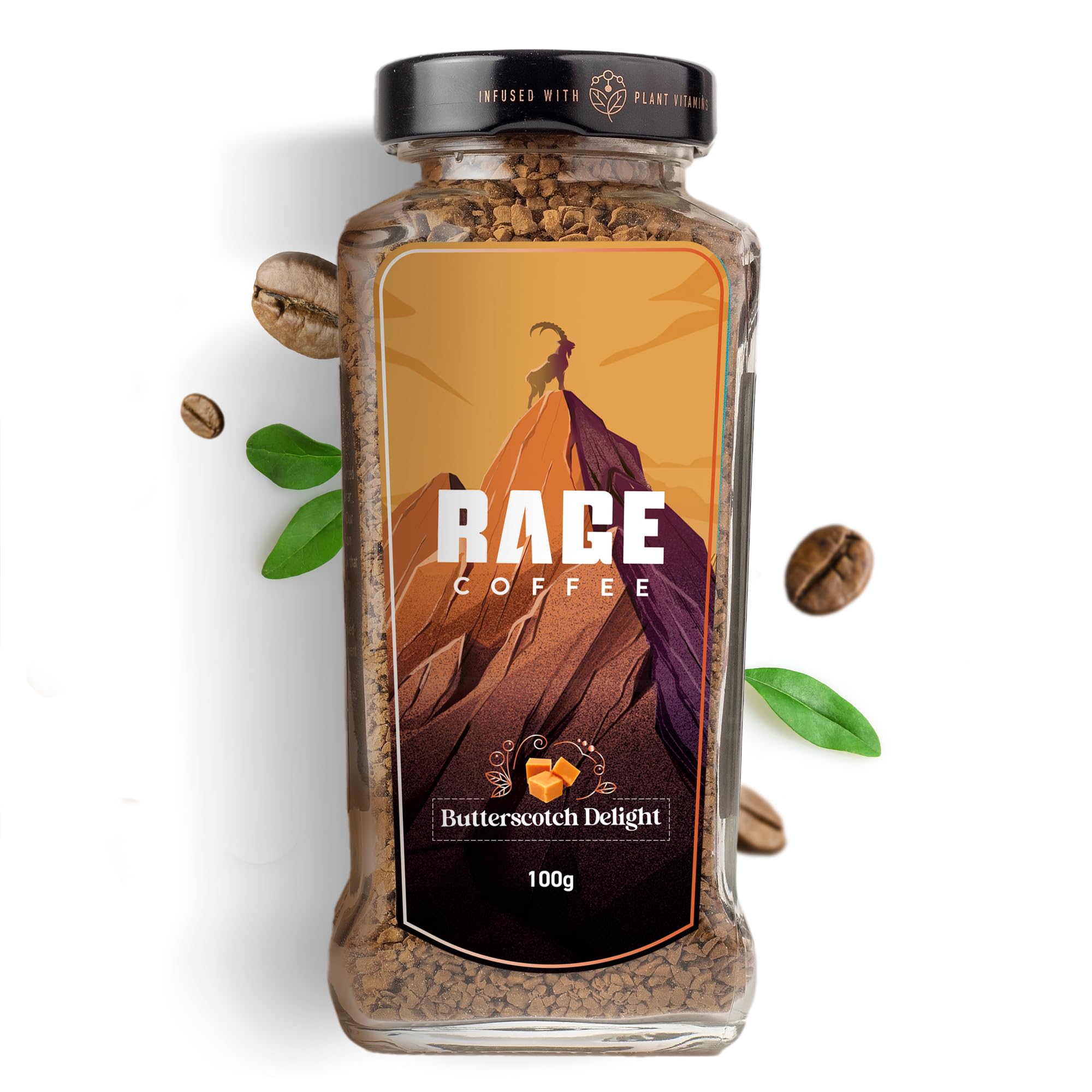 Rage Coffee Butterscotch Delight Flavour - Premium Arabica Instant Coffee (Make Delicious Hot/Cold Coffee) (Butterscotch Delight,) (Butterscotch Delight, 100g) (B08Q44BXY9) Amazon Price History, Amazon Price Tracker