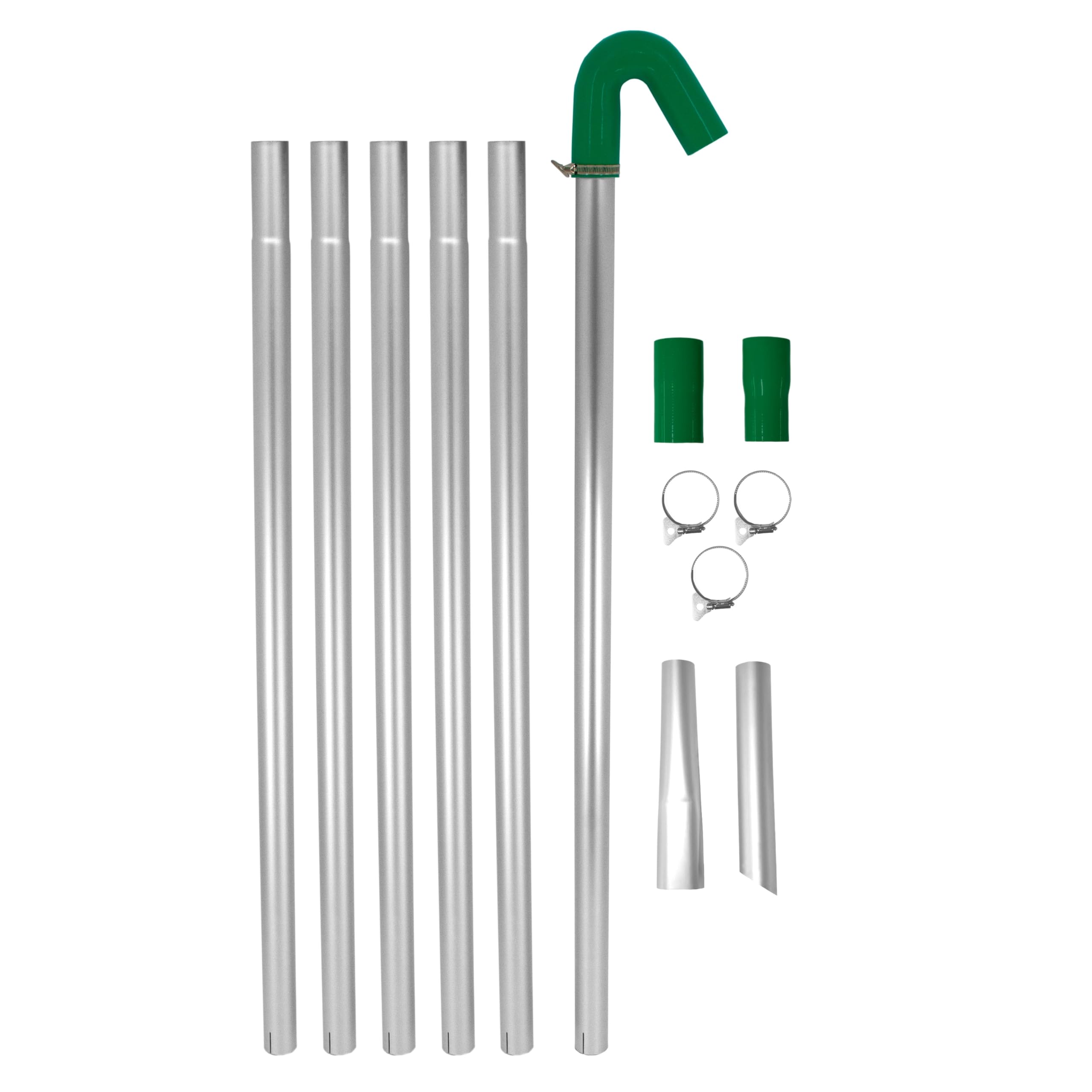 Sistema Pulizia Grondaie con Aspiratore Industriale 30L Solidi e Liquidi 1400W Triplo Motore Tubi Alluminio 1.2m–7.2m Ø51mm Ugelli Intercambiabili Cavo 9m Tubo 1.5m