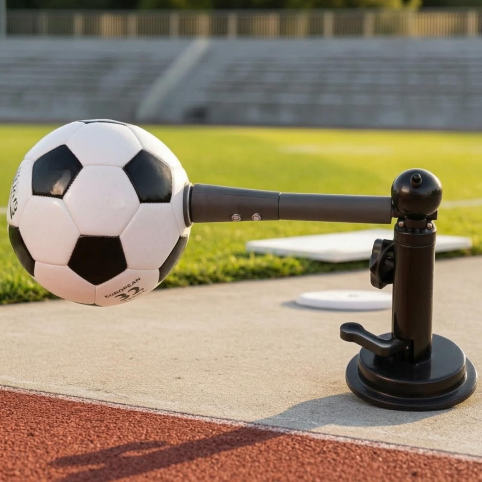 Entrenador de Fútbol para Niños Balón de Entrenamiento con Ventosa Dispositivo de Regate y Pase Equipo de Recepción y Control Accesorio con Brazo