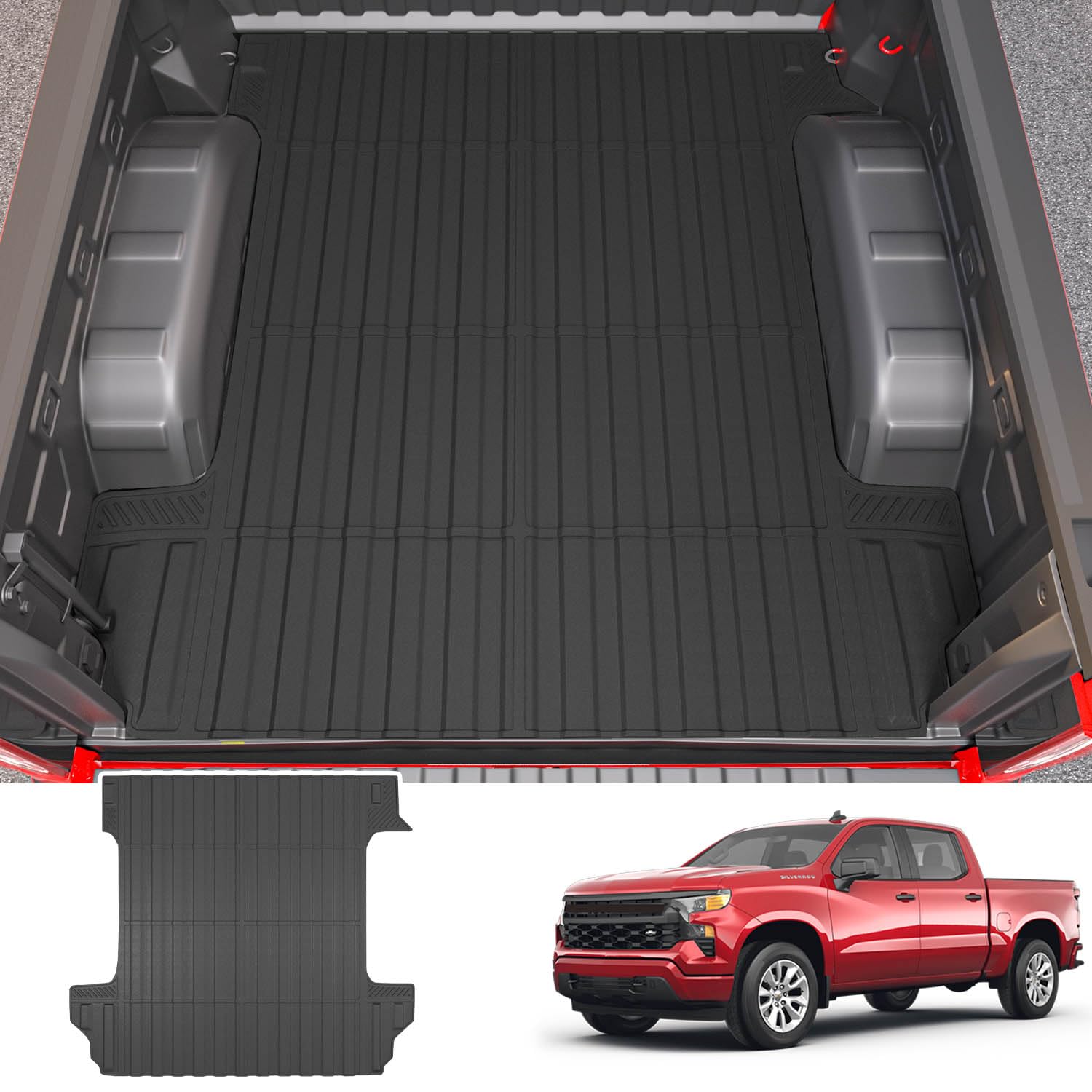 GMC Sierra Bed Mat Truck Bed At For 2019-2024 Chevrolet/Chevy Silverado - View #8