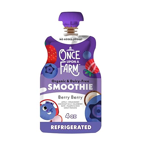 Once Upon a Farm Smoothie Orgánico de Cuento de Hadas con Bayas, 4 onzas