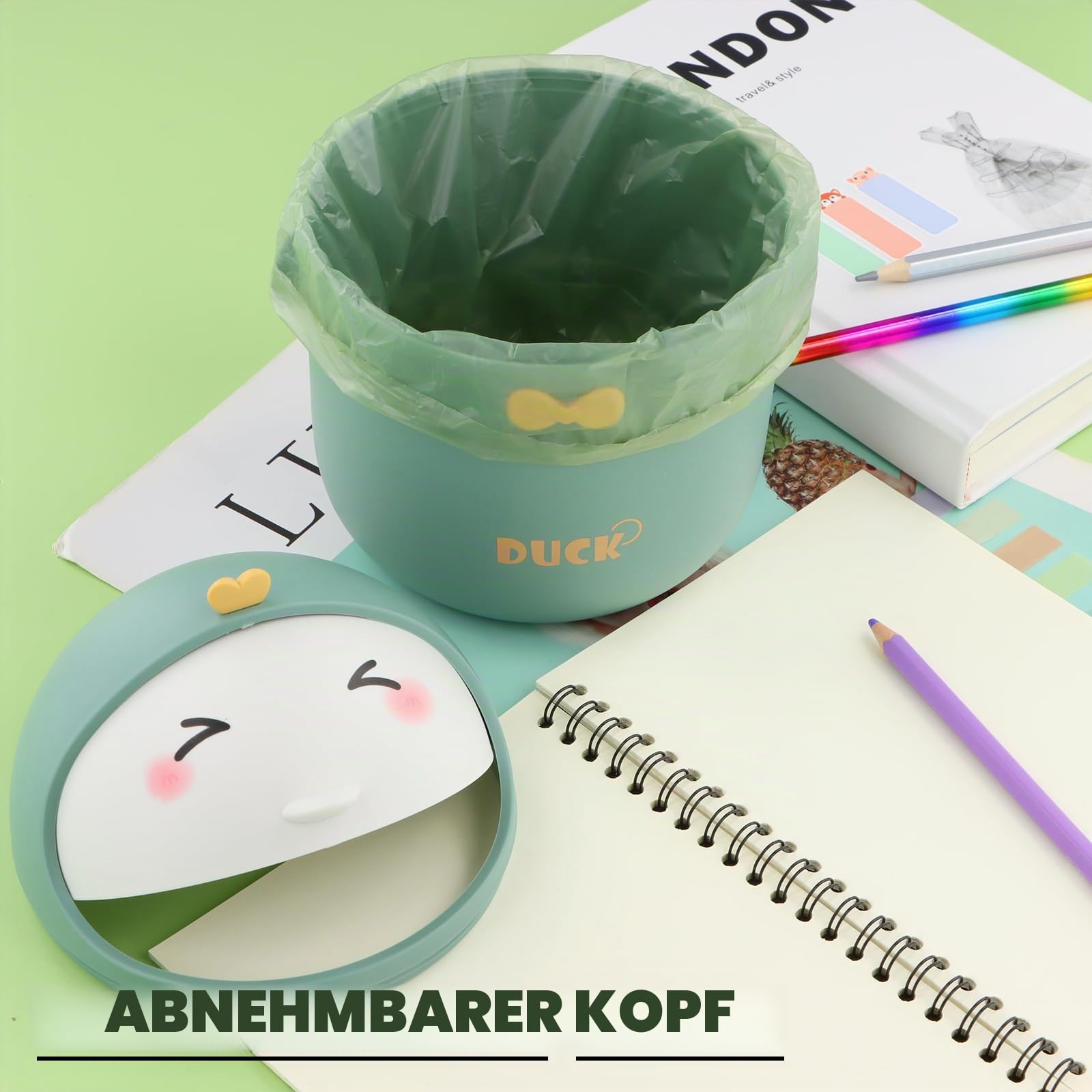 Mini-Mülleimer Mit Lustigem Wurst-Gesicht – Stiftehalter & Schreibtisch-Organizer Im Cartoon-Design