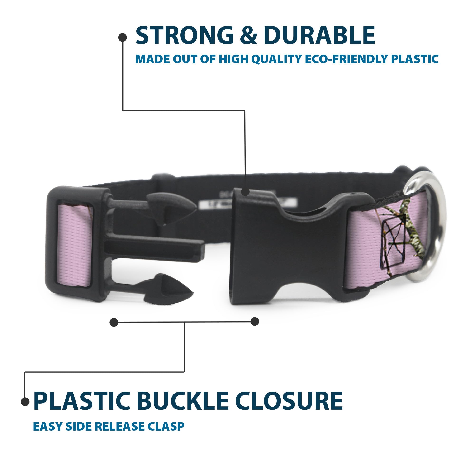 Buckle-Down Hundehalsband Mit Camouflage-Muster – Verstellbar 33–45,7 Cm, 3,8 Cm Breit, Aus Strapazierfähigem Polyester