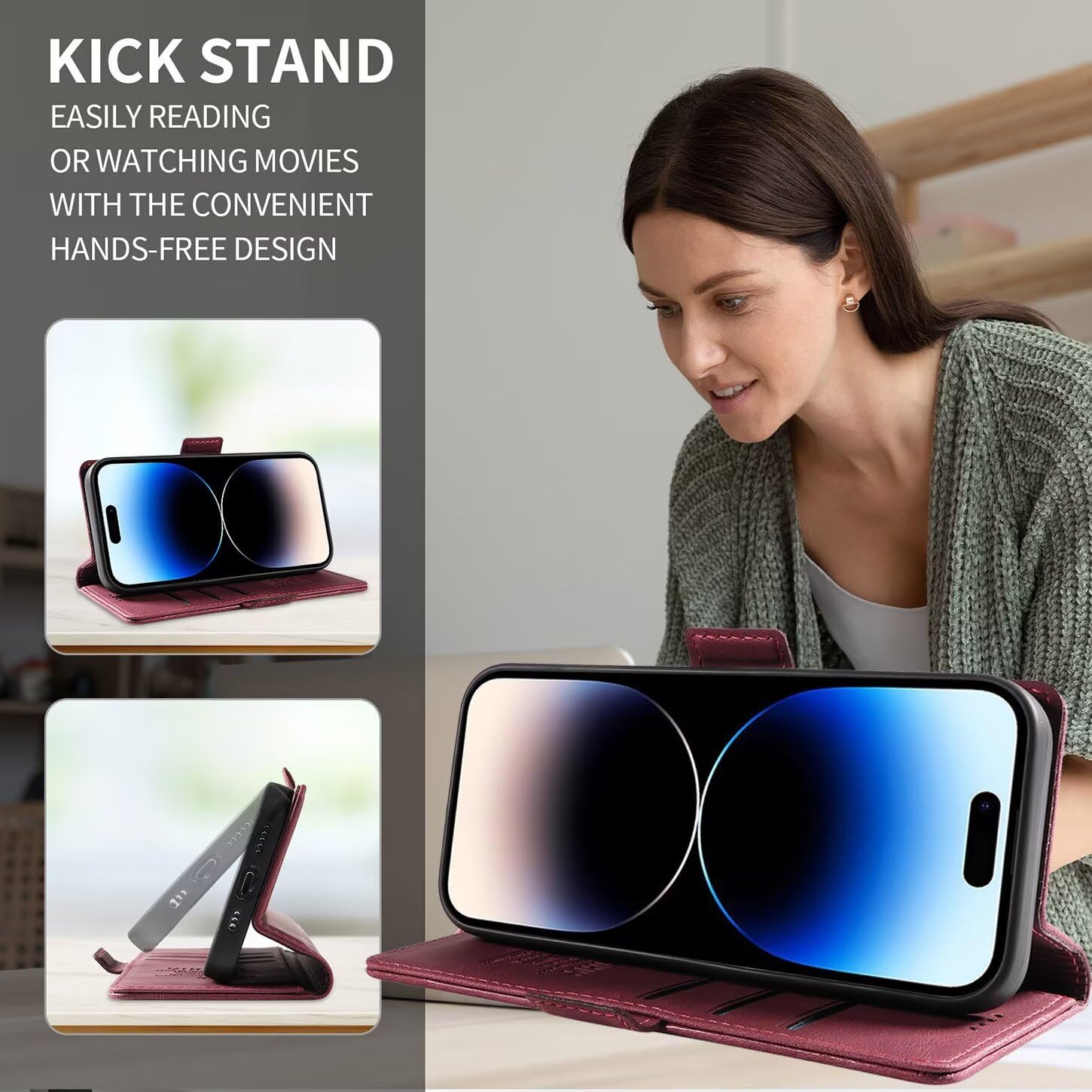 Jasonyu Case For Nothing Phone (3a) Pro Leather Wallet Flip Cover With Card Holder,Kickstand, Magnetic Closure,TPU Shockproof Phone Case,Black