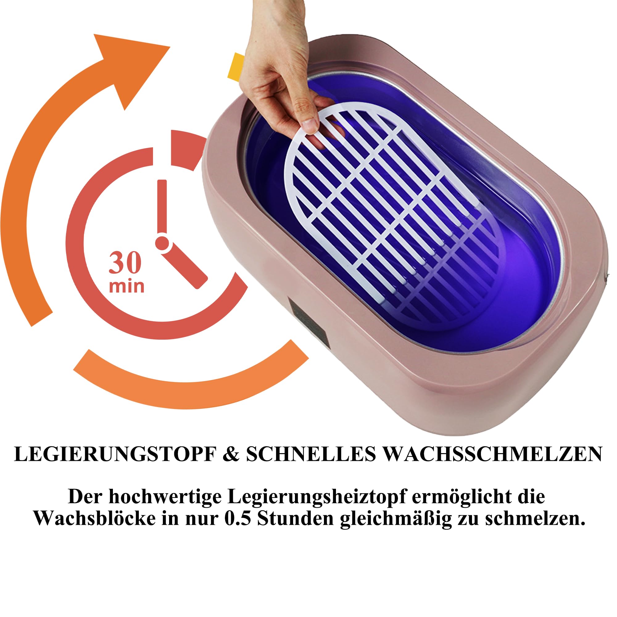 Bain de paraffine 4 litres multifonctionnel mains et pieds avec cire et technologie LED