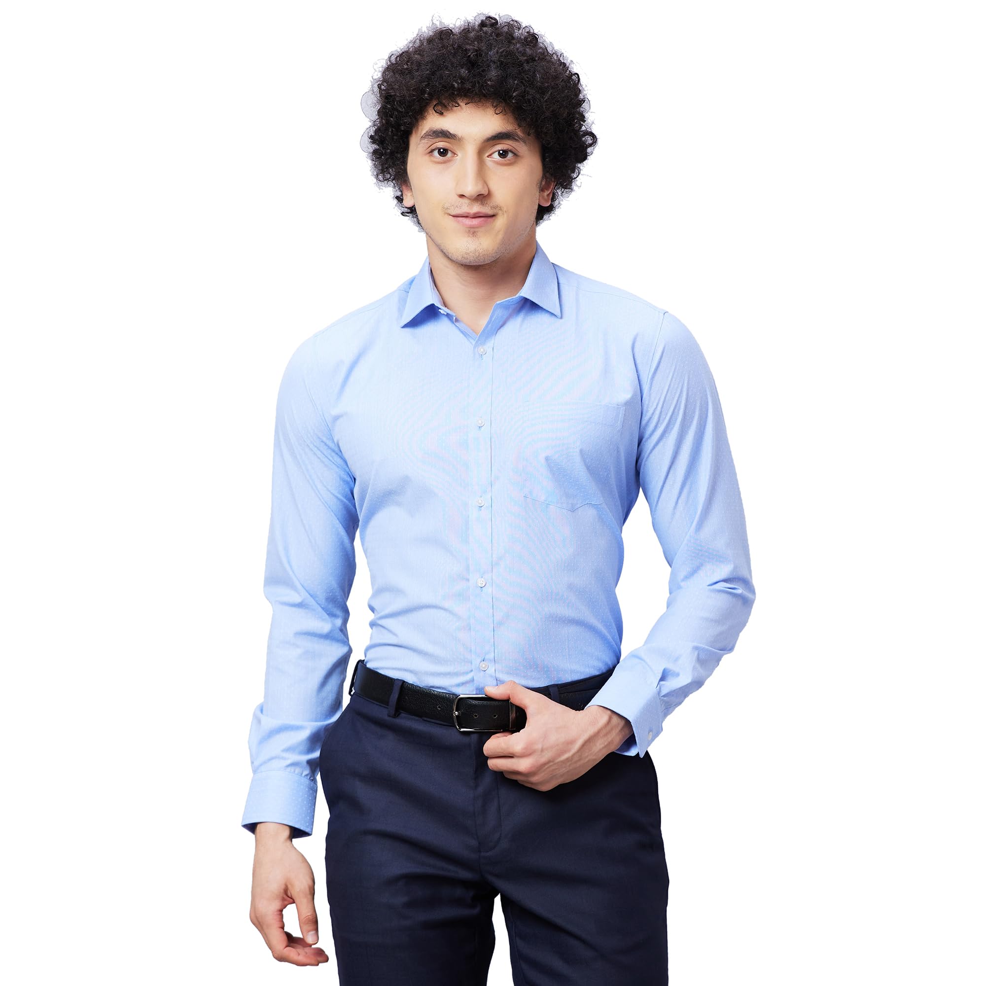 park avenue Men's Cotton Blend Structure Slim Fit Shirt-picture-37