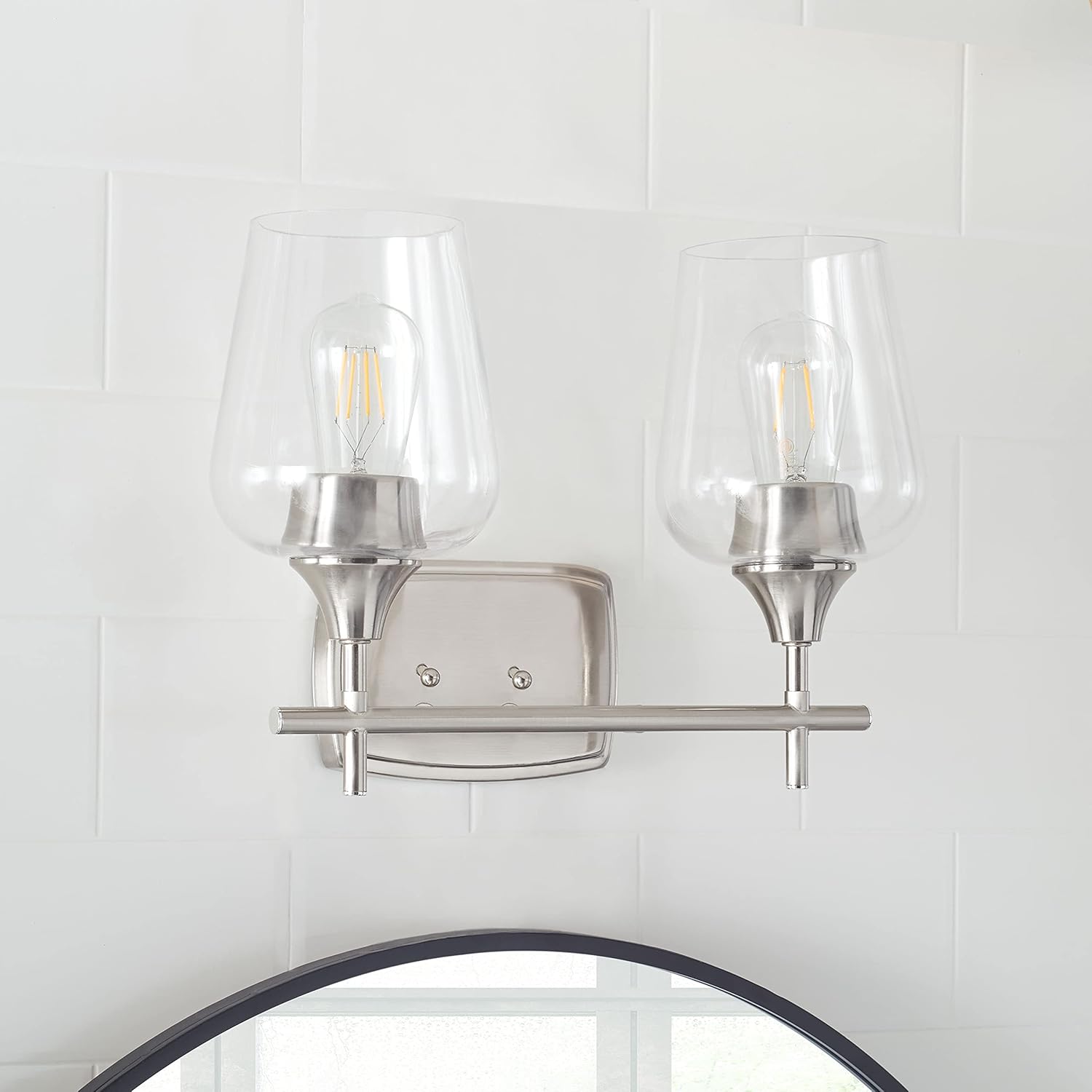 SAFAVIEH SCN4056A Lighting Tage Nickel and Brass 11-inch (LED Bulb Included) Wall Sconce