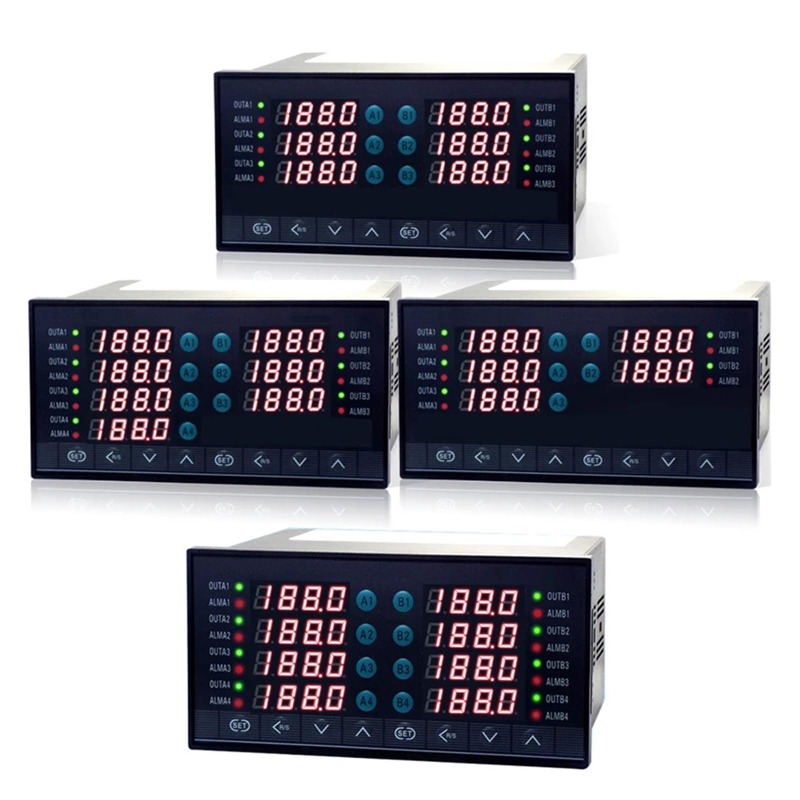 Controlador de temperatura multifunción Puntos múltiples Termostato digital 5 - 8 maneras(8 channels No.3)