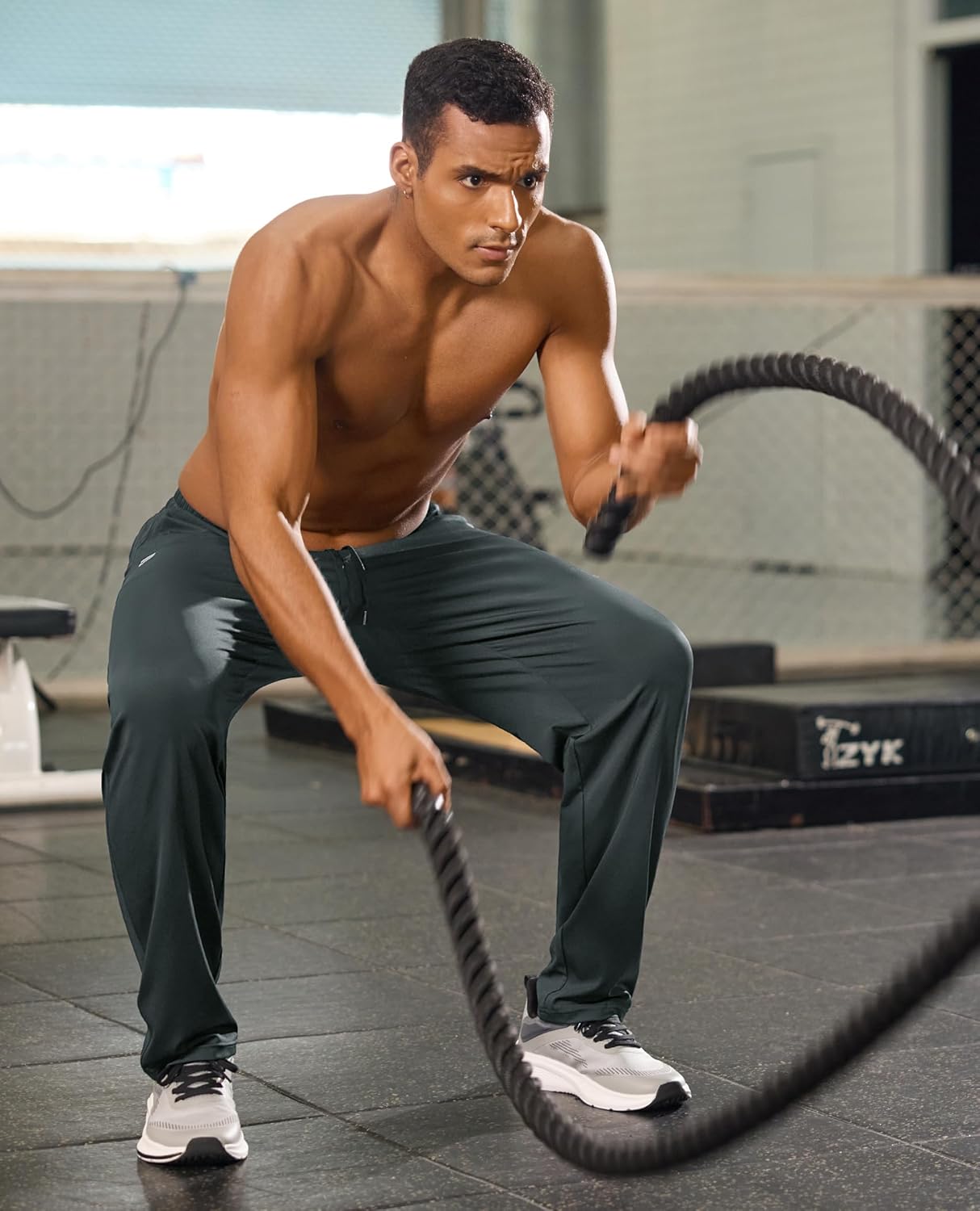 Mens Joggers Lightweight with Zipper Pockets Quick Dry Sweatpants for Running Track Casual Gym Workout - Image 6