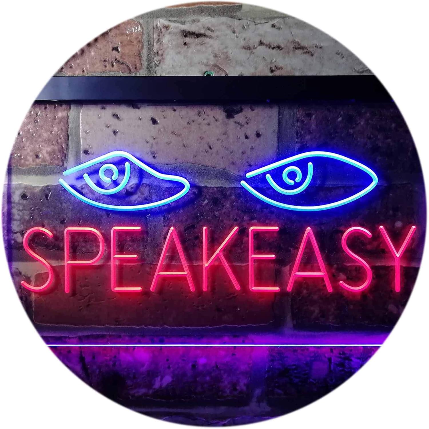 ADVPRO Speakeasy Eyes Dual Color LED Neon Sign Blue & Red 16" x 12" st6s43-i3344-br