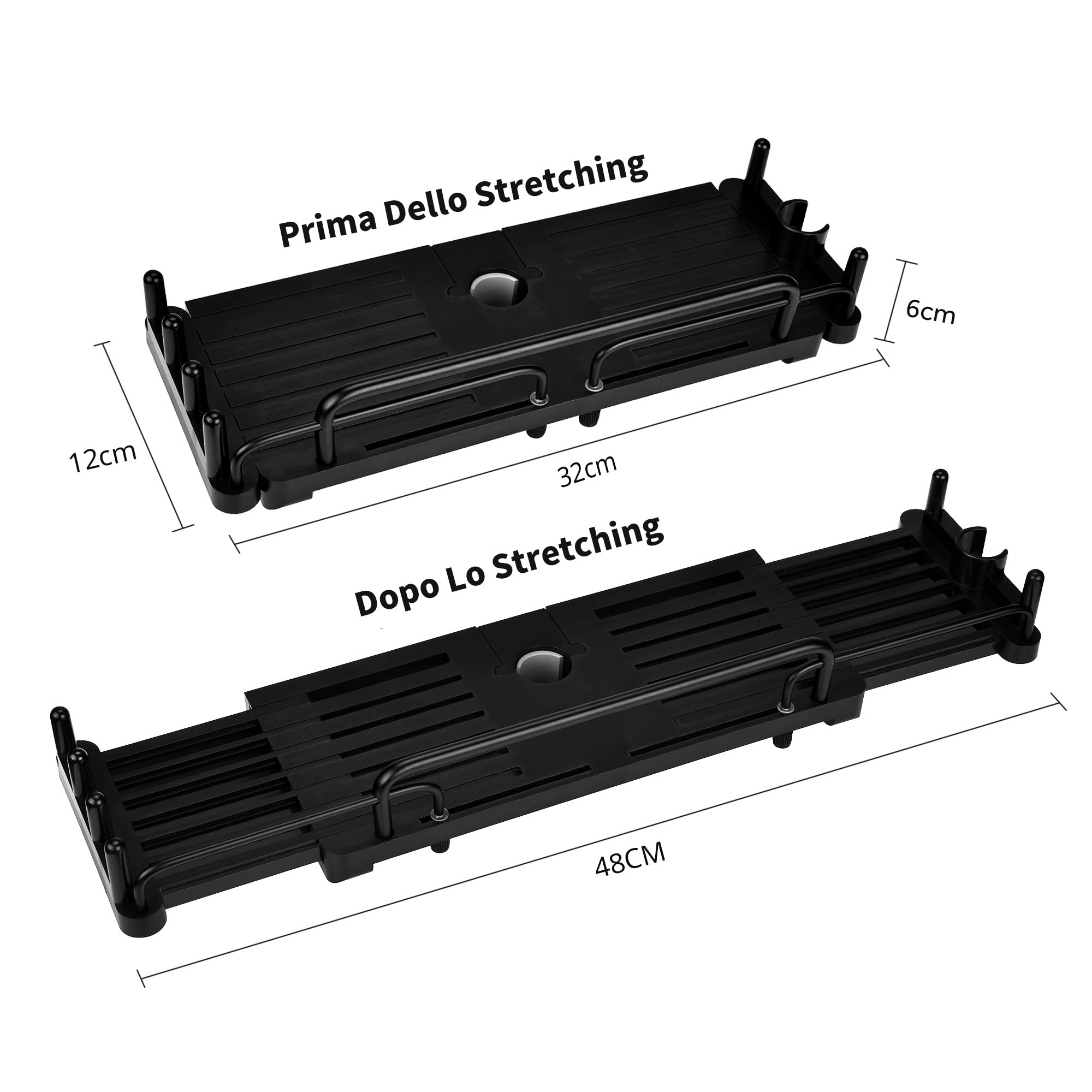 Lolypot Mensola per Doccia Senza Foratura, telescopica, 32-48 cm, Asta Doccia con Porta Asciugamani, per Il Bagno, per la Doccia, per Asta Doccia da 18mm a 25mm (Nero)