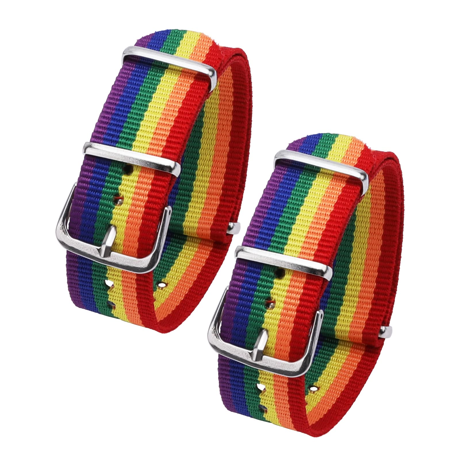 MWOOT 10 sztuk LGBT Gay Pride bransoletki, tęczowe bransoletki, regulowana opaska przyjaźń akcesoria, miesiąc dumy, kolorowa bransoletka unisex, 25 cm, nylon, 25 cm, Nylon