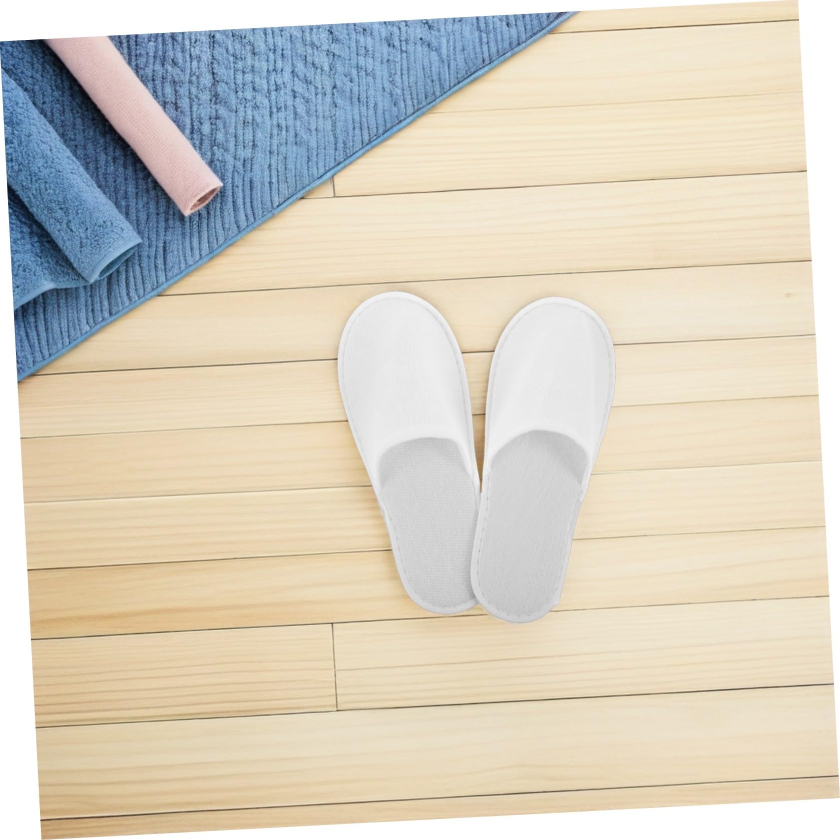 PRETYZOOM 28 Paare Einweg Spa Slipper mit Dicker Eva-sohle Rutschfest Weiß Geschlossene Zehen Unisex Gästeschuhe für Hotel Salon Reise Hochzeit Bad und Gastgewerbe