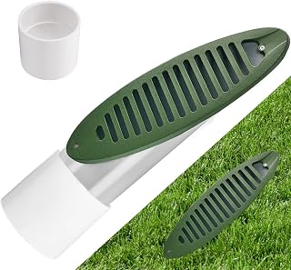 Hualinsiy 4 Inch Yard Drain Kit - Angled French Drain Emitter & Grate for Sump Pump Discharge, Easy SCH40 Connect