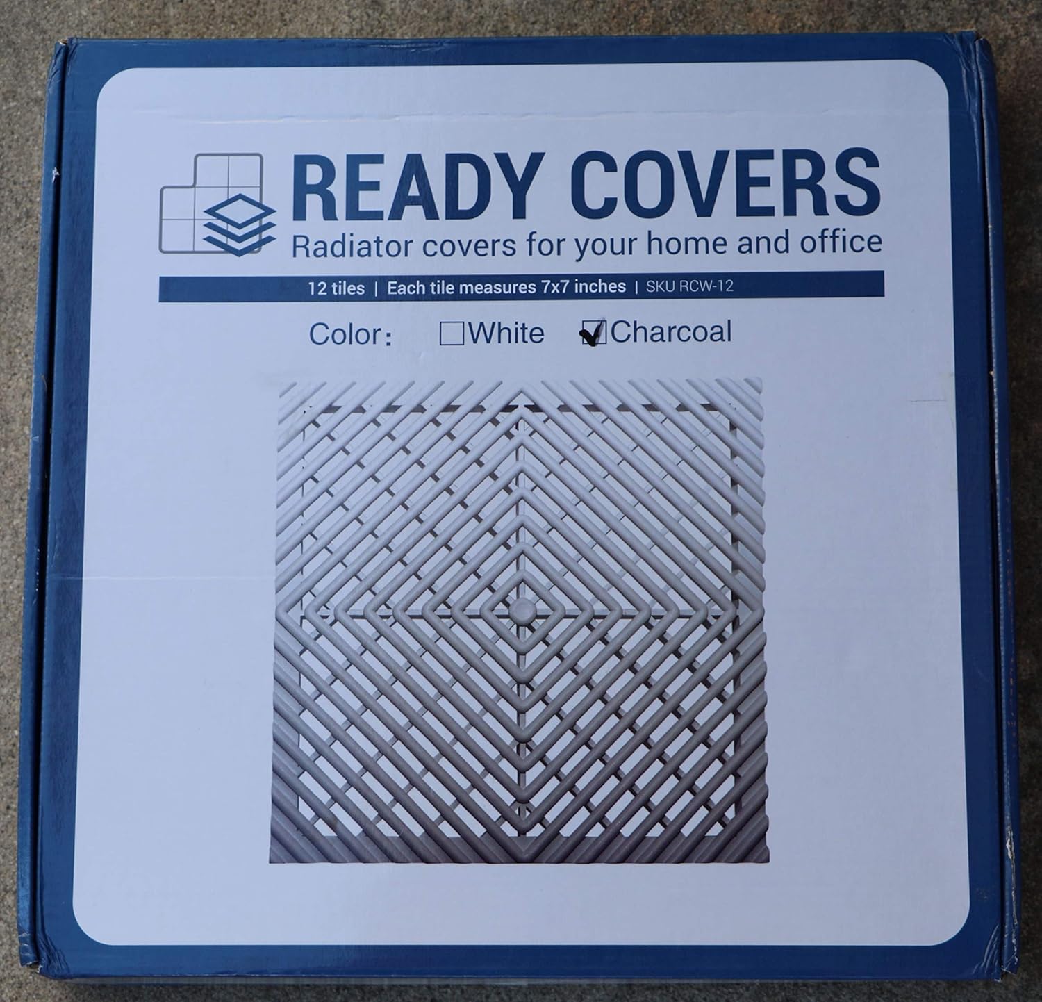 Ready Covers - Vented Safety Steam Radiator Cover/Protective Heating Cabinet for Your Home and Office: CHARCOAL - 10 Piece Interlocking Tiles! (Add-on for 30 or 48 Piece Set) (10, Charcoal)