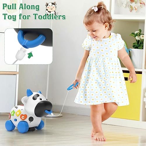 Miniatura 9 de Juguetes musicales de vaca para niños de 1 a 2 años, juguete de bebé de 6-9-12-18 meses, juguetes educativos bilingües para niños de 1 a 2 años,