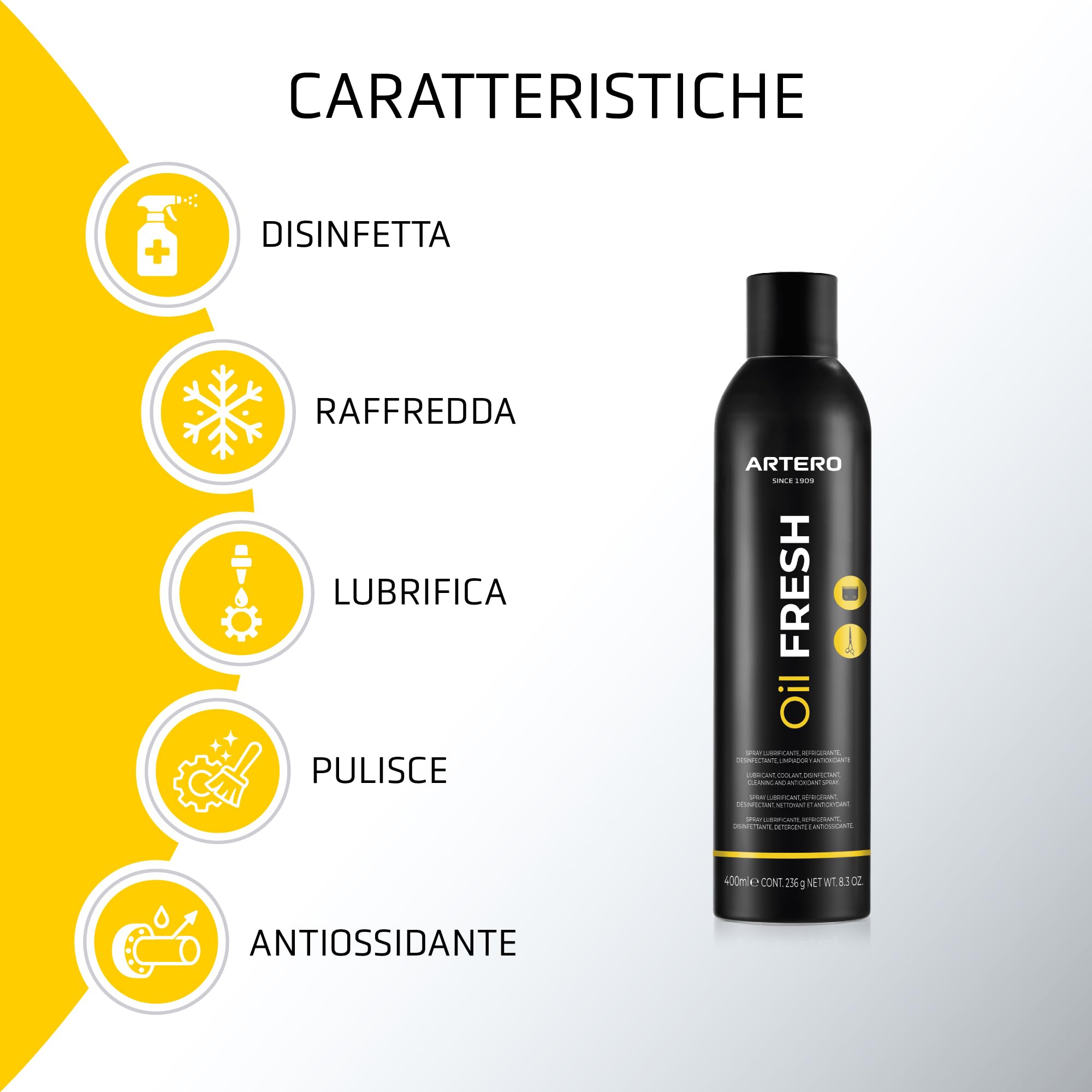 ARTERO Oil Fresh. Spray 6 in 1 per lame e forbici