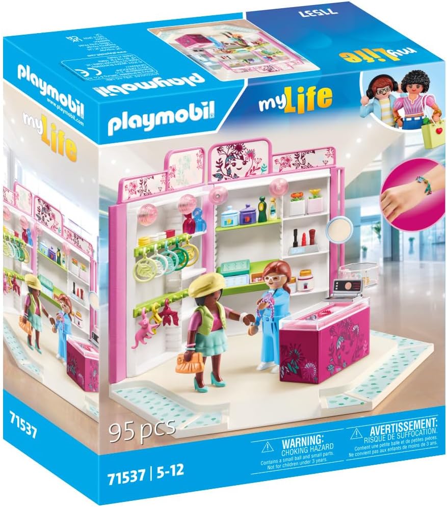 PLAYMOBIL myLife 71537 Beauty Salon, Exciting Outfit Styling Tips, Including Brooches, Necklaces & More, Toys for Kids Ages 5 and Up