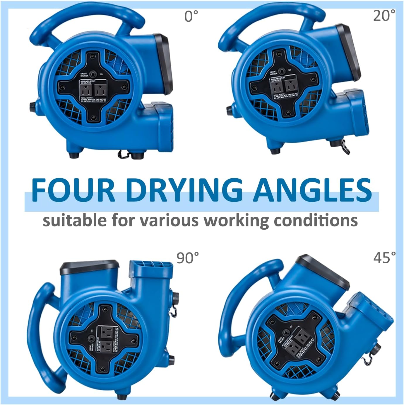 950CFM Centrifugal 1/4HP Air Mover,Carpet Dryer, Blower, Stackable, Daisy Chain,Portable Floor Blower Fan,for Janitorial, Home, Commercial Use