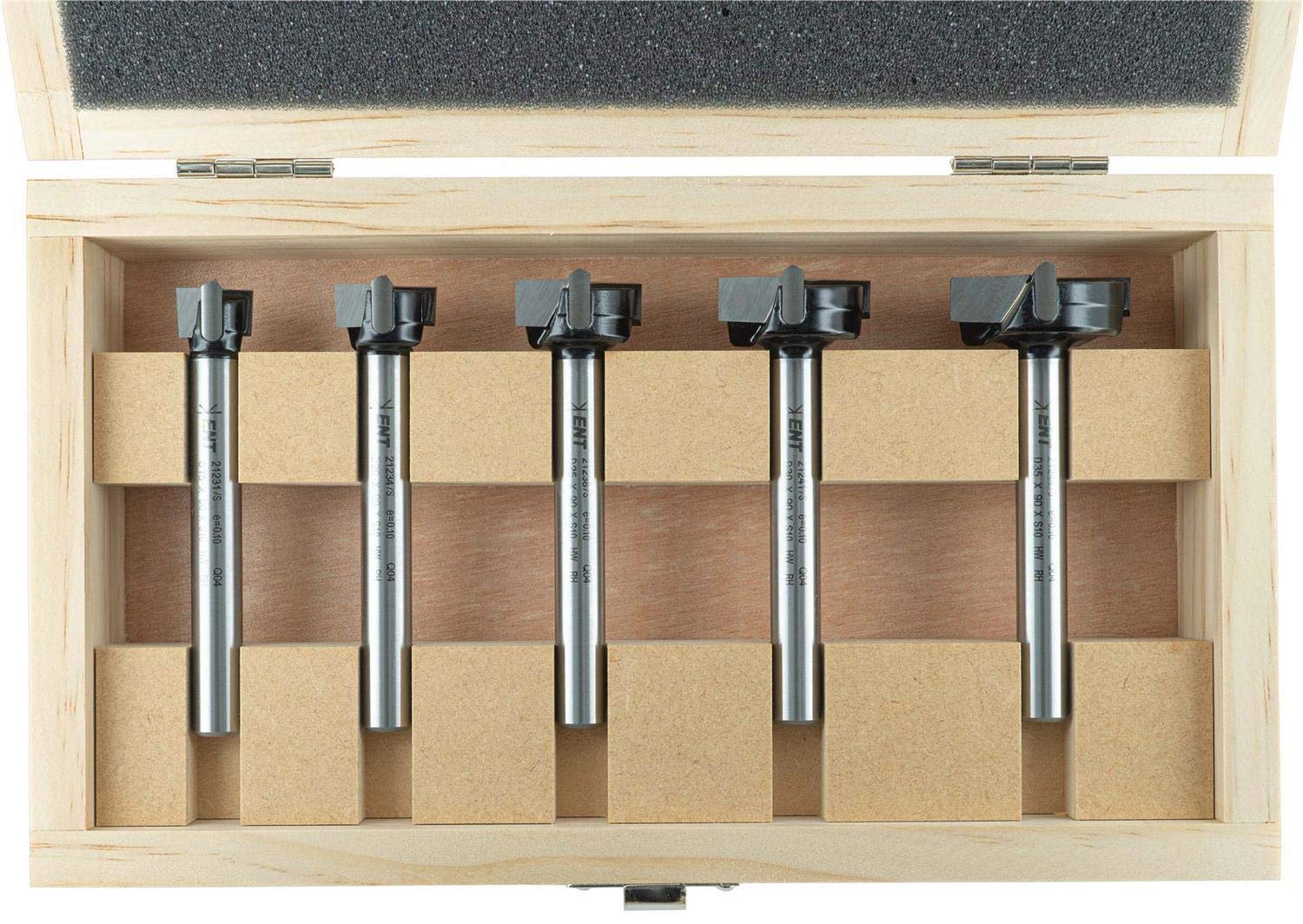 ENT 09098 5-tlg. HW Kunstbohrer Set - Handwerkerausführung - PTFE - Ø 15-20-25-30-35 mm mit Schaft 10mm