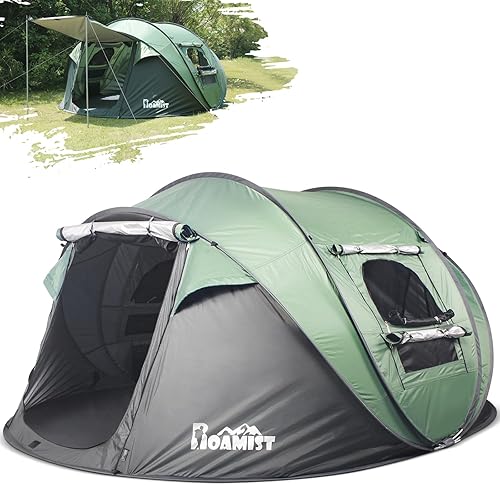 Tiendas de campaña para camping, 234 personas, fácil de desplegar para acampar, impermeable, resistente al viento, configuración automática, tienda