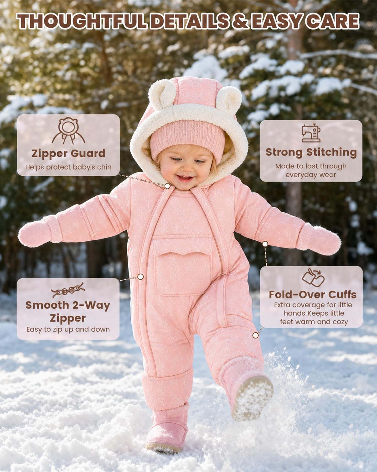 WYTbaby Traje de nieve de invierno para bebé