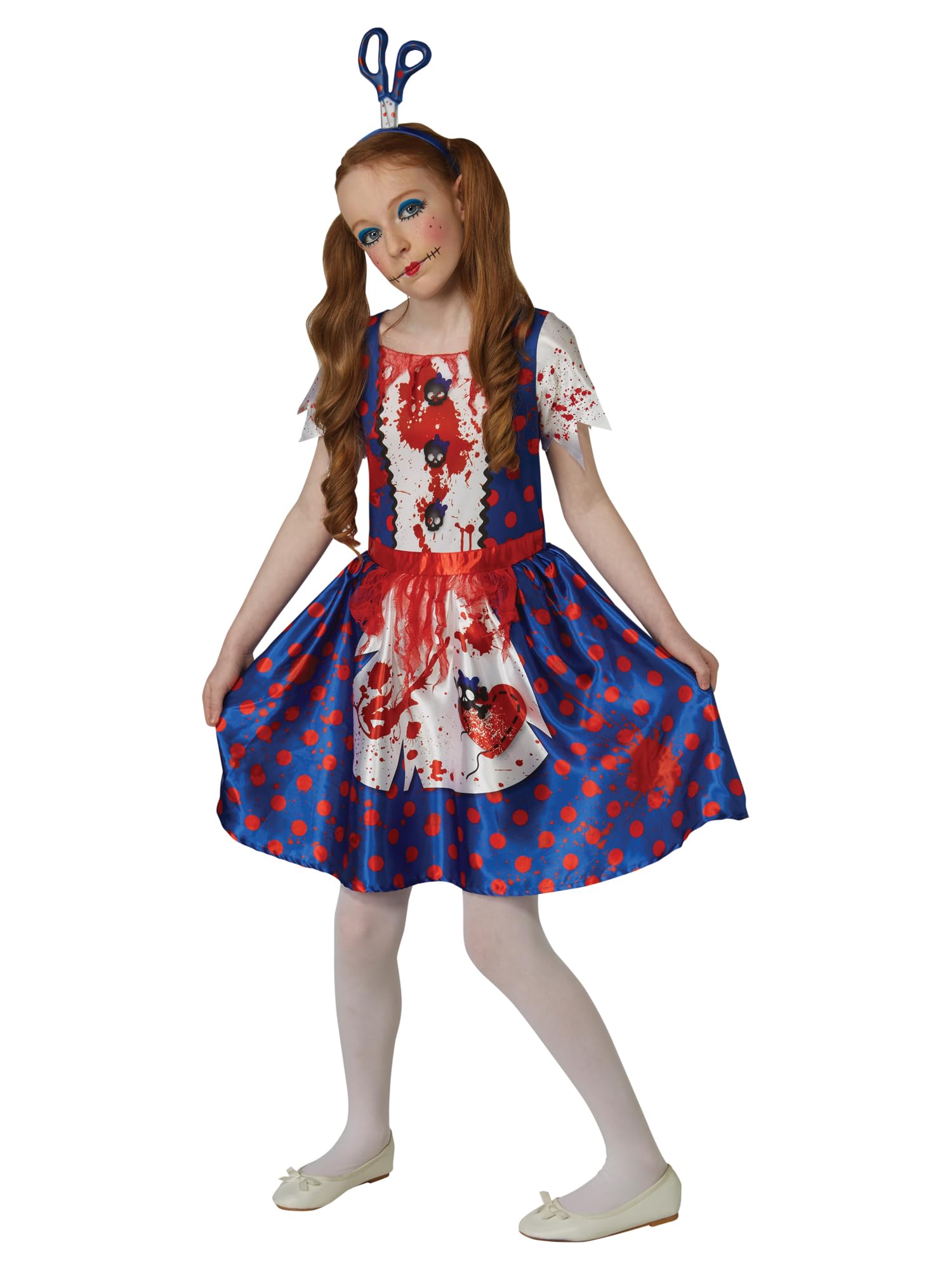 Rubies Official Rag Doll Halloween Fairytale Horror Girls Costume, Childs Size Age 9-10 Years Halloween