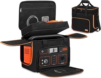 Skureay Portable Carrying Case Compatible with Jackery Explorer 500/500 v2, Flip-top Design, Double-Layer Soft Power Station Storage Bag for Accessories/Charging Cable/Solar Generator