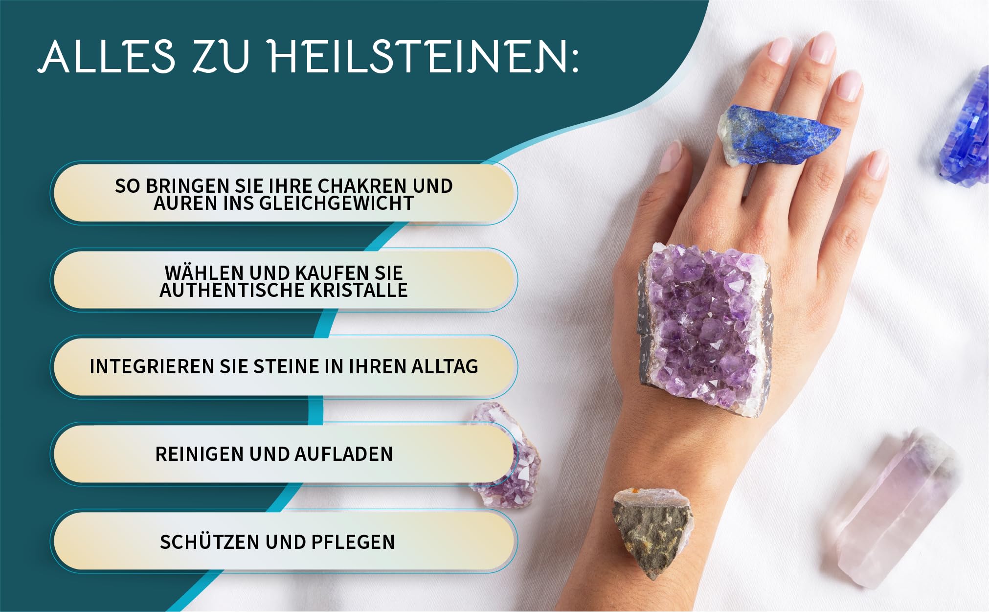 Die 7 Säulen der Heilsteine: 63 Techniken und Hinweise für Einsteiger. So nutzen Sie die natürliche Wirkung von Kristallen, Steinen und Mineralien zur Verbesserung Ihrer Gesundheit
