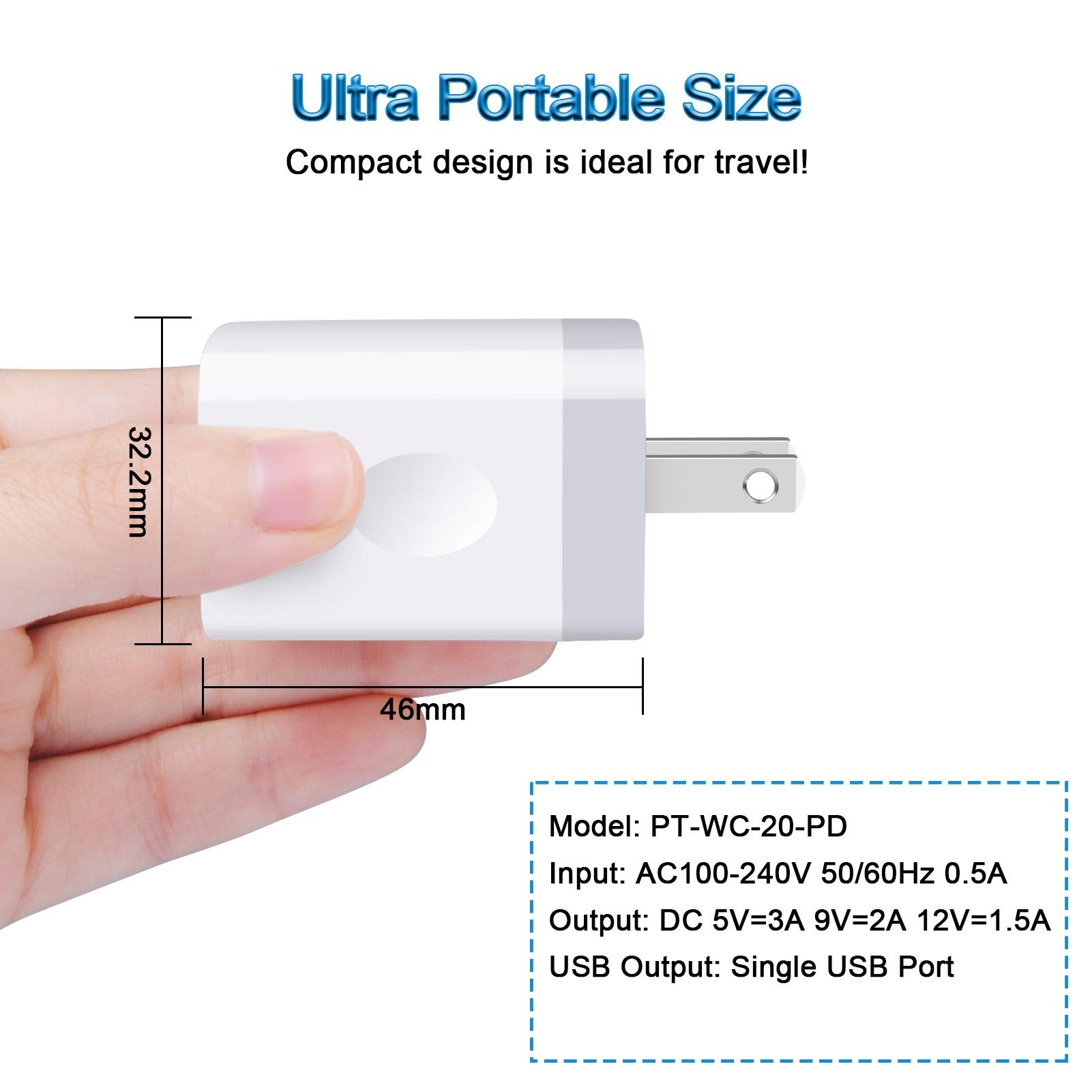 USB C Wall Charger, 20W Fast Samsung Charging Box Block Type C Power Wall Adapter Plug Cube for iPhone 14/13/12/11,Airpods Pro,iPad Air,MacBook Air, iPad Pro,Samsung Galaxy S23/S22/S21 A14/A54/A03S